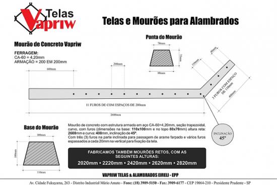 Qualidade Mourão de concreto Vapriw